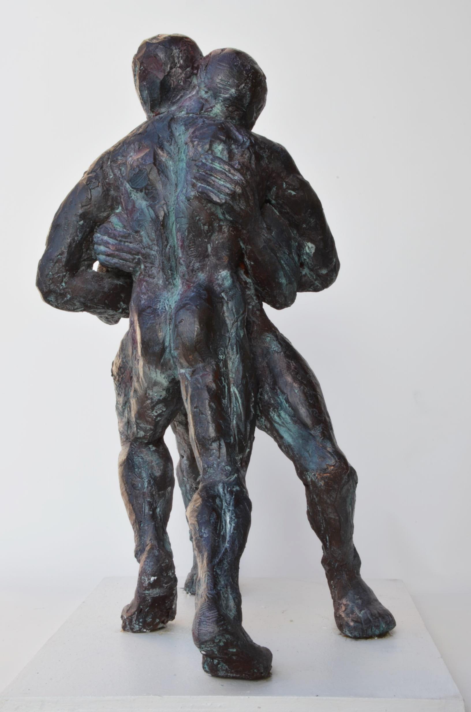 Wrestlers VIII von Yann Guillon - Nackte männliche Wrestler Bronze-Skulptur 1