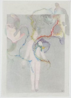 "Poésie 33", embroidery by Yanne Kintgen (20 x 16.5 in), 2022