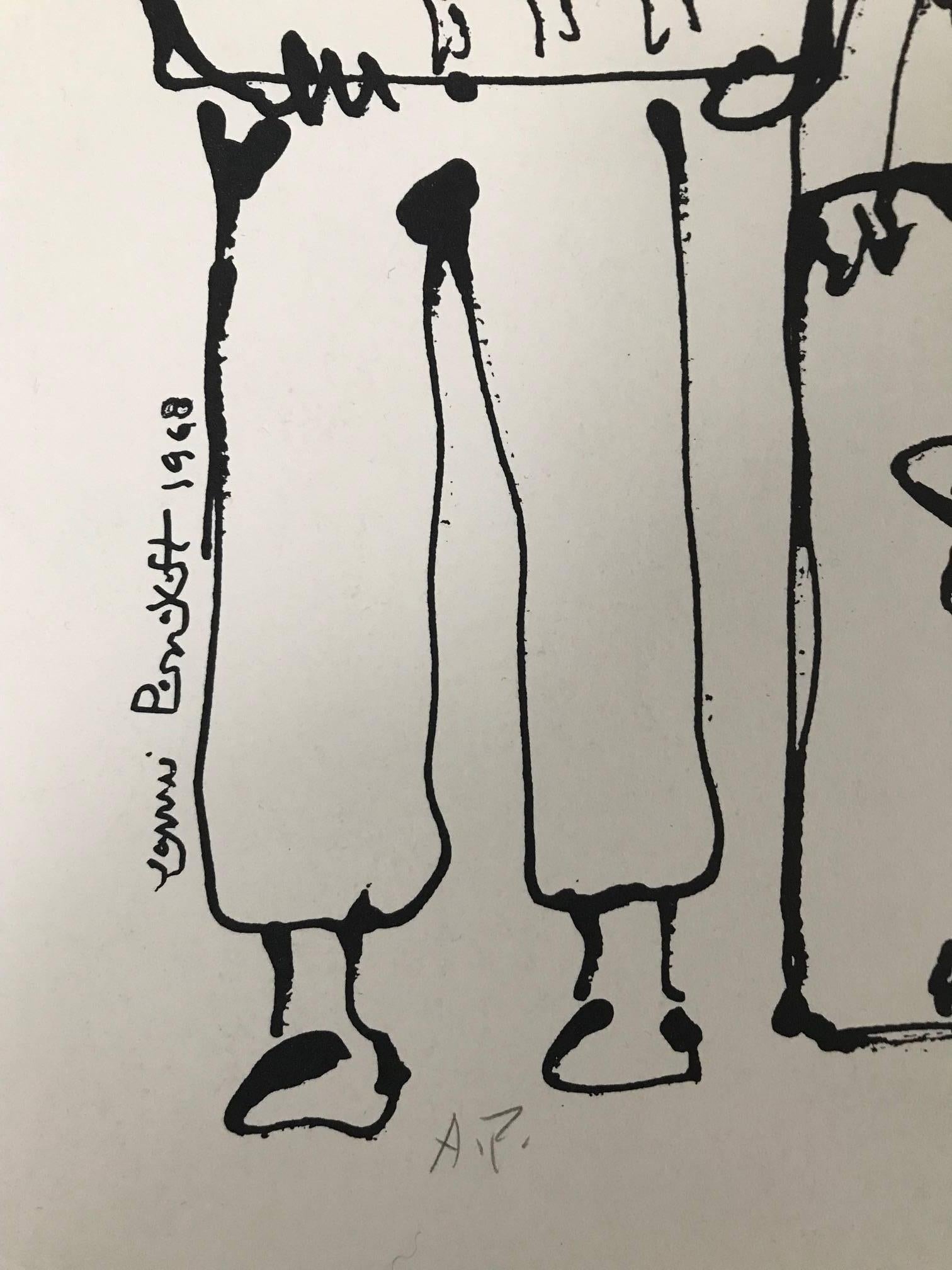 Untitled ( Artist Proof ) - Abstract Print by Yanni Posnakoff
