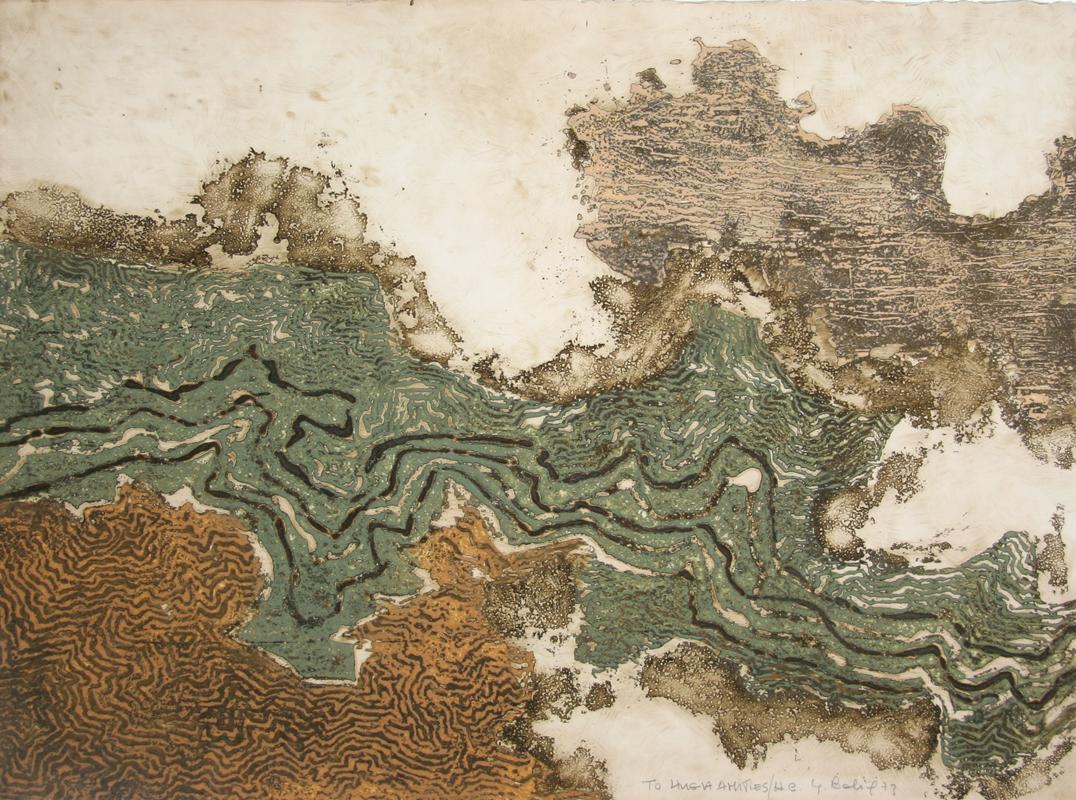 Untitled - Abstract II, 1973 Etching by Yannick Ballif
