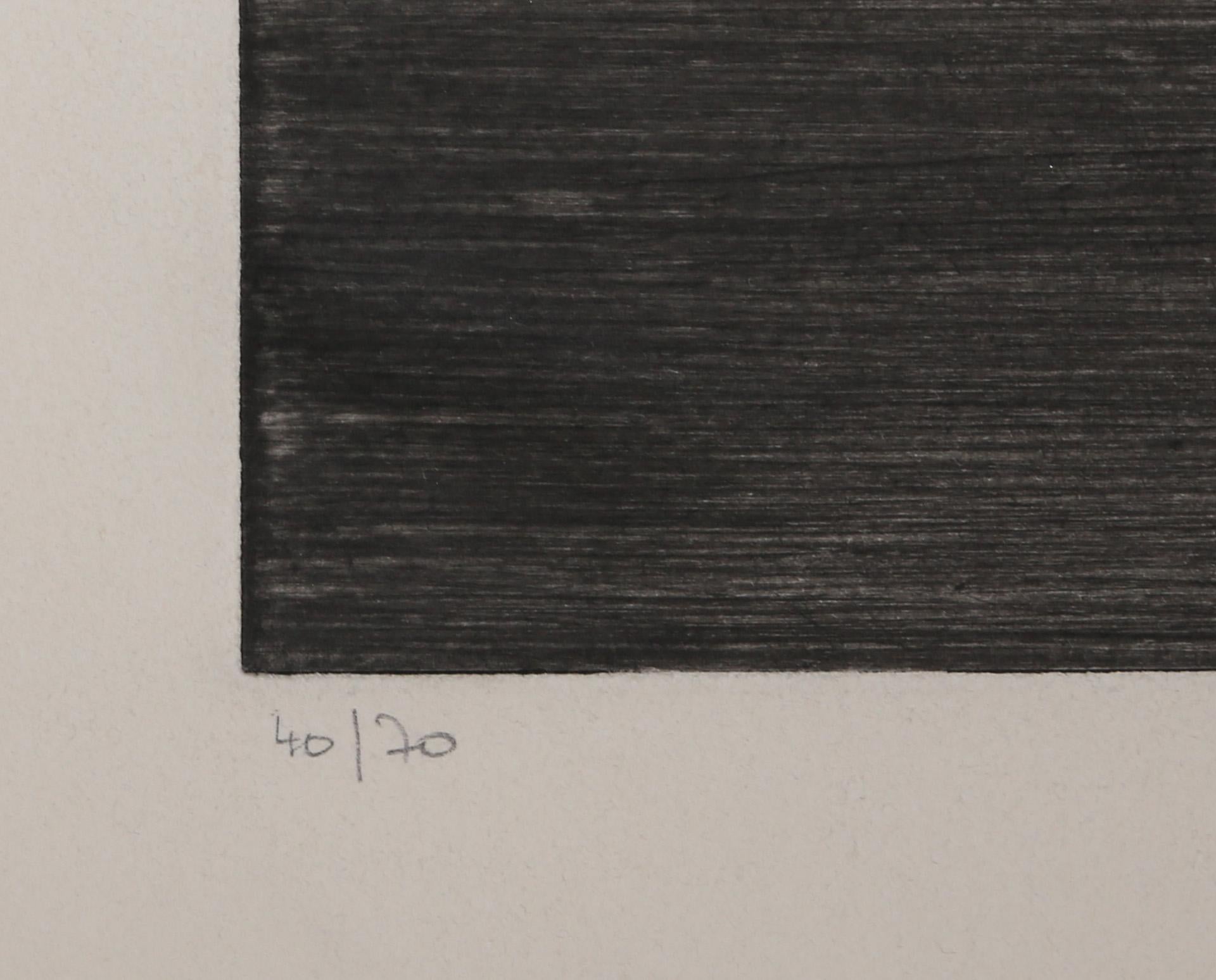 Oh Divin Yu, Modern Floral Aquatint Etching by Yannick Ballif For Sale 1