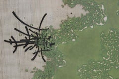 Untitled Green and Black Abstract Lithograph 52/70