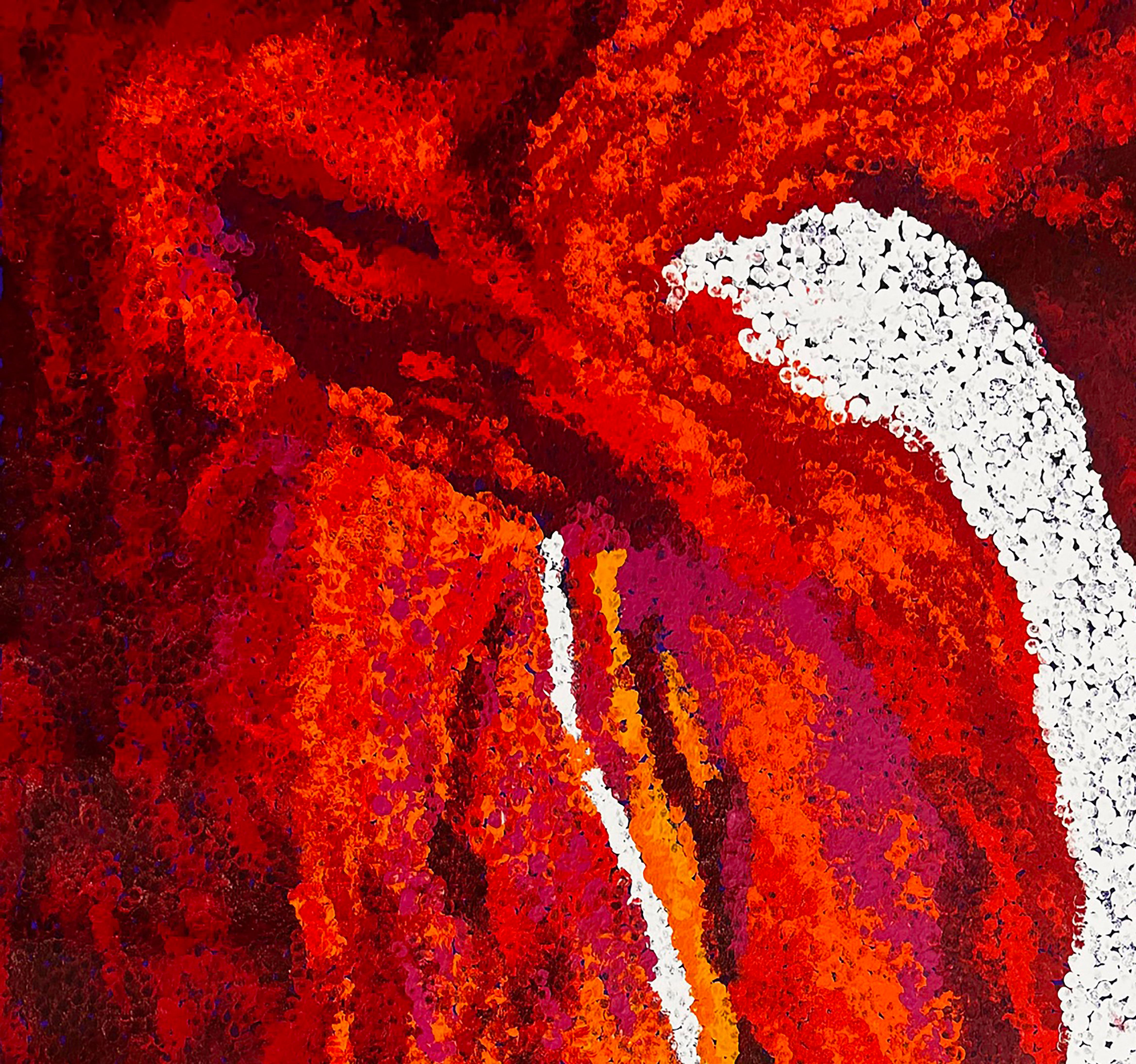 Pikarli - Il mio paese - Abstract Painting Rosso di Yannima Tommy Watson