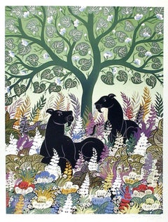 Amanti, 1980, serigrafia firmata da Yannis Amoryanos