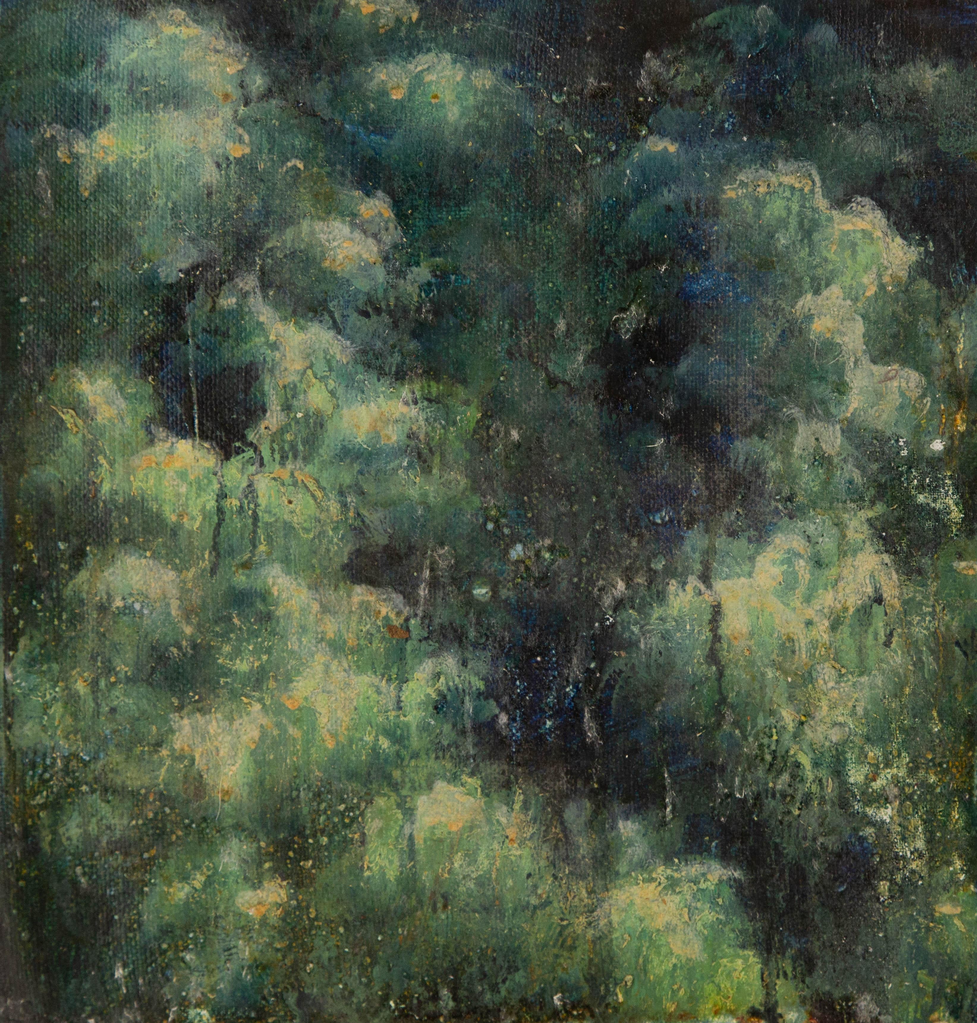 YanRu Han Abstract Painting - Yanru Han Abstract Original Oil On Canvas "Moonlight"