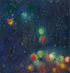 Yanru Han Still Life Original Oil On Canvas "Rainy Night"