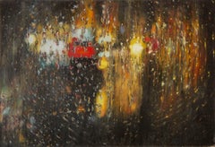 Yanru Han Still Life Original Oil On Canvas "Rainy Night II"