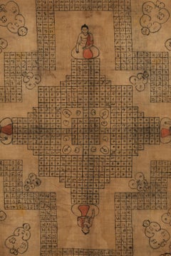 Yantra Prayer Cloth from Burma, early 20th Century