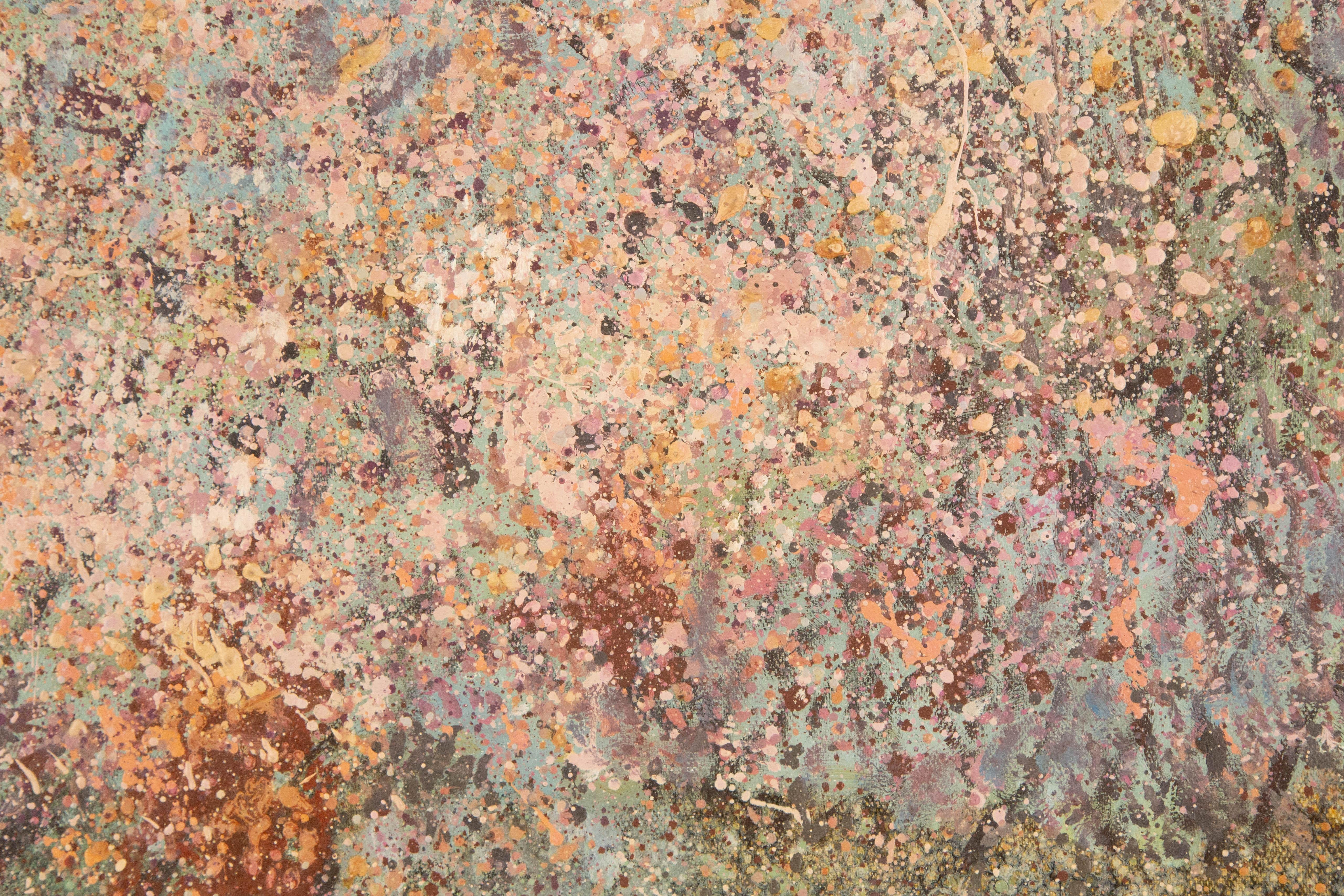 Yanwei Zhu Floral Original Mixed Media „Wilde Blumen in voller Blüte“ Original Mixed Media im Angebot 4