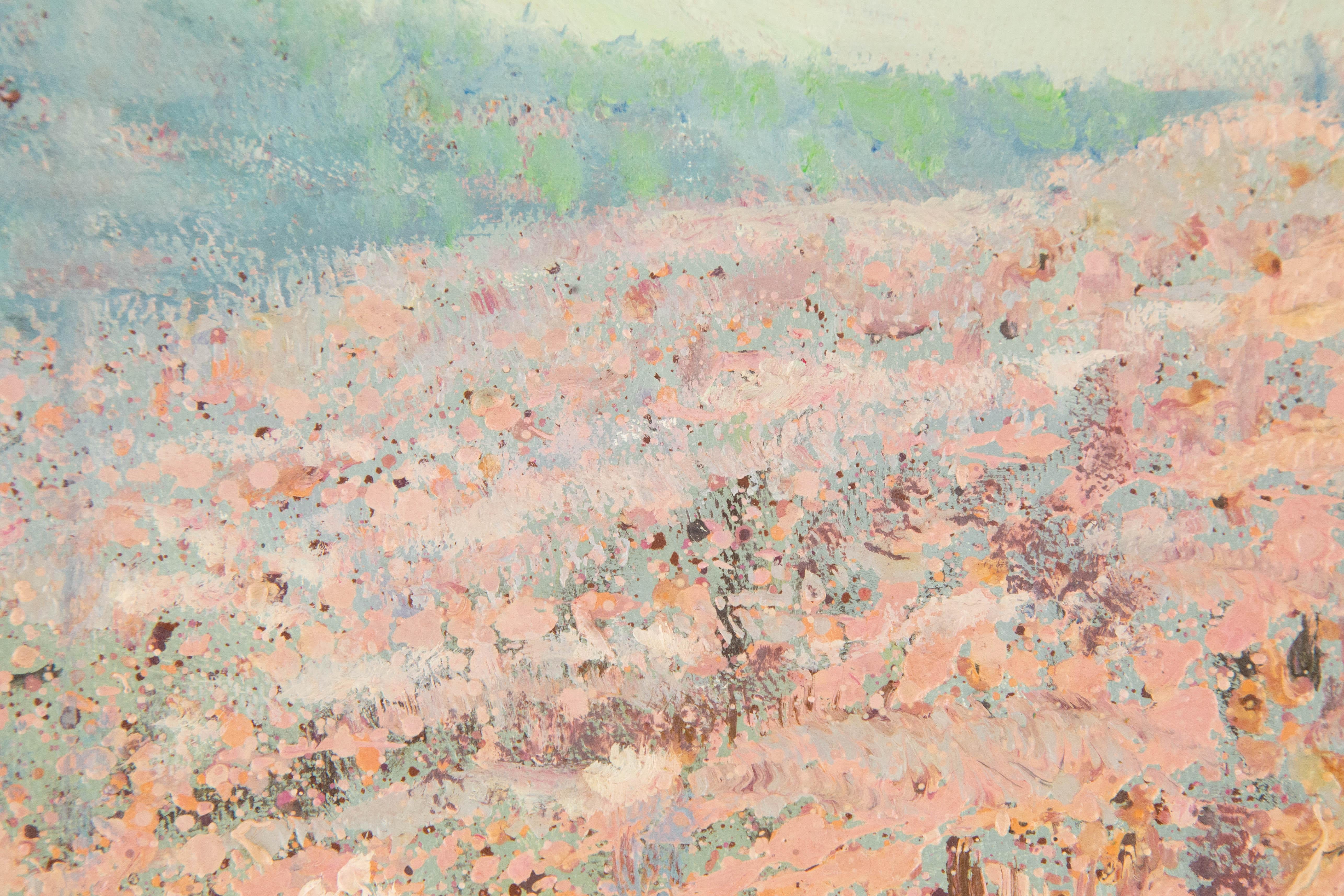 Yanwei Zhu Floral Original Mixed Media „Wilde Blumen in voller Blüte“ Original Mixed Media im Angebot 5