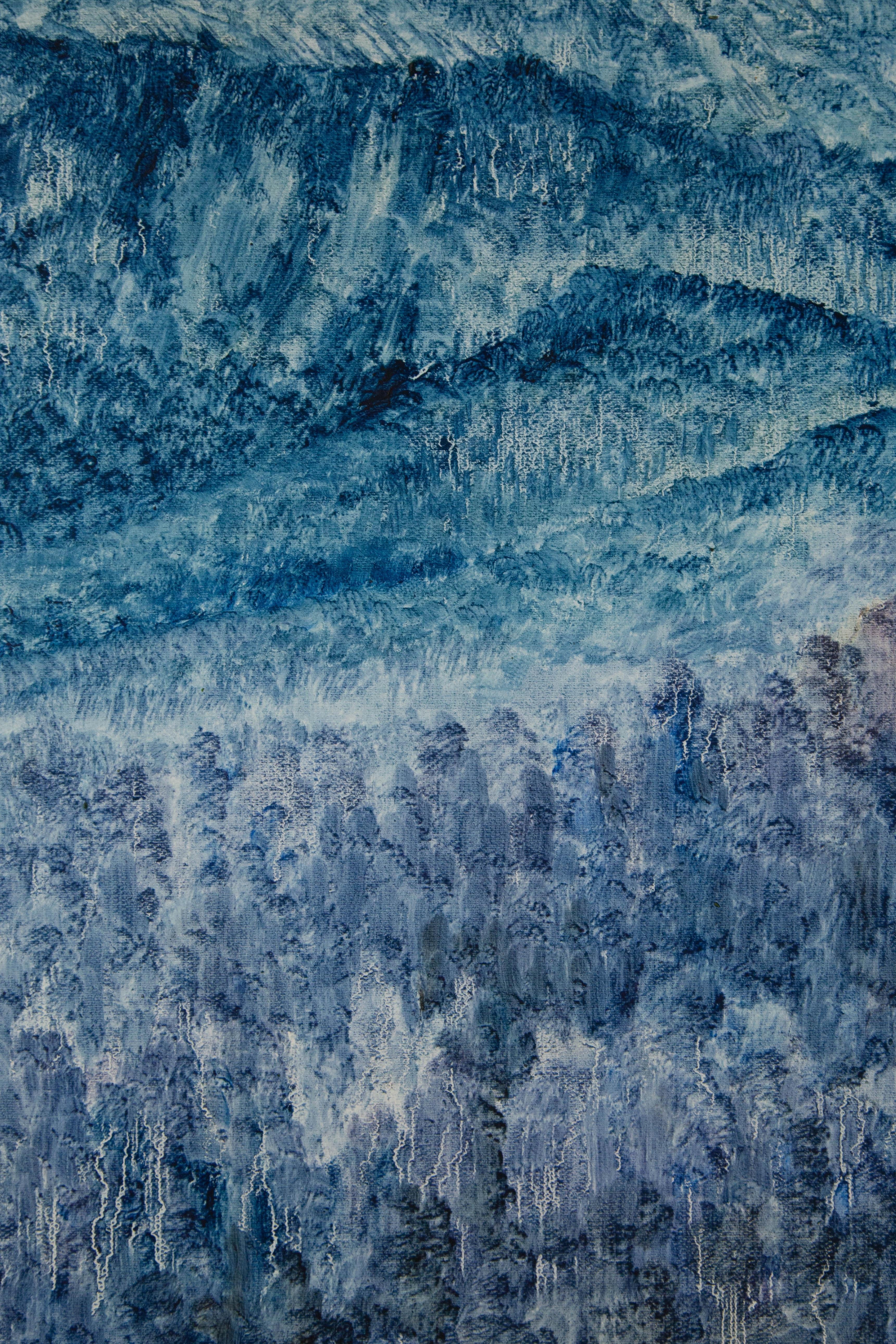 Yanwei Zhu Landschaft, Original, Öl auf Leinwand, „Mont Da Xianbei“, Yanwei im Angebot 2