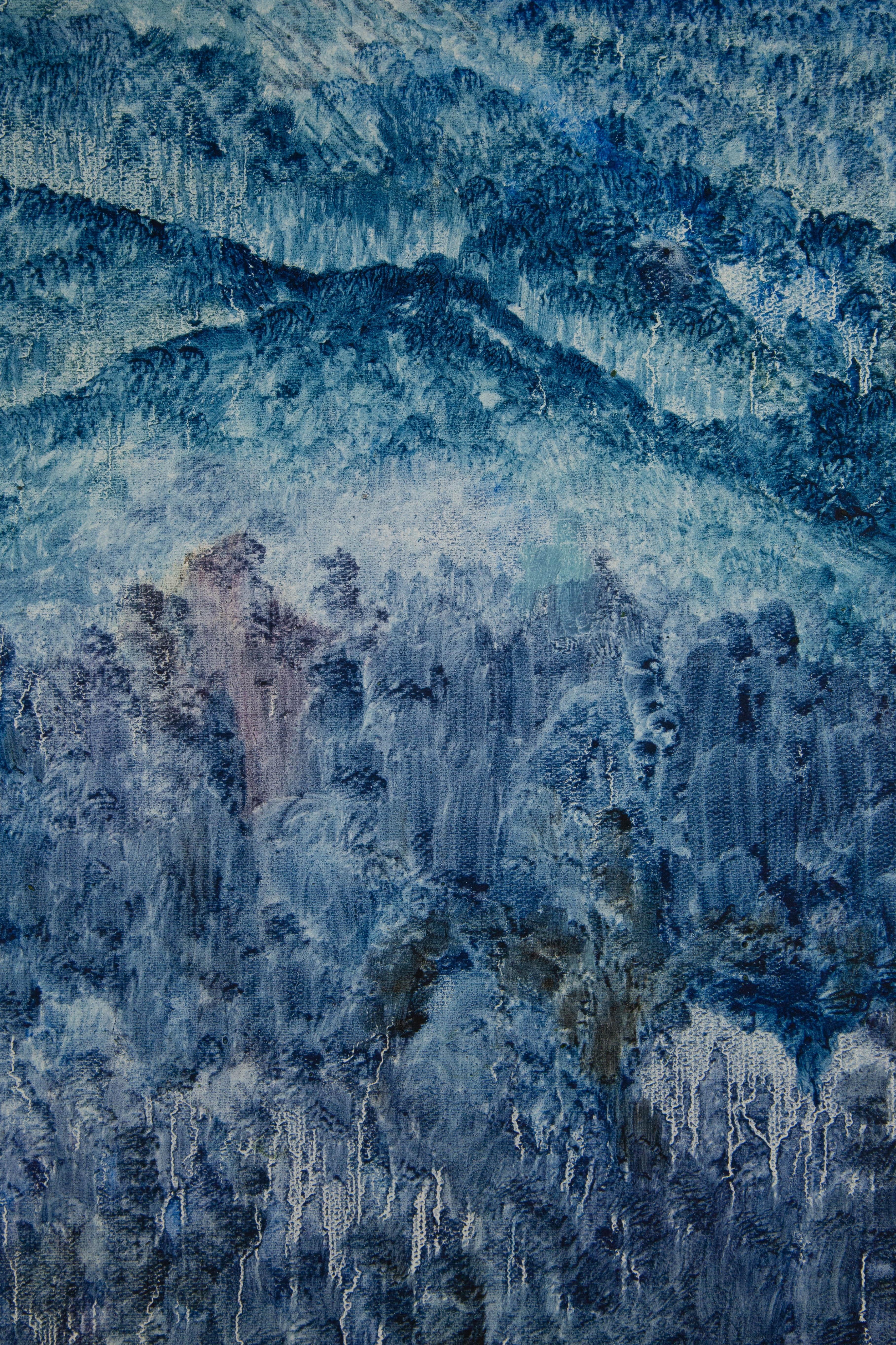 Yanwei Zhu Landschaft, Original, Öl auf Leinwand, „Mont Da Xianbei“, Yanwei im Angebot 4