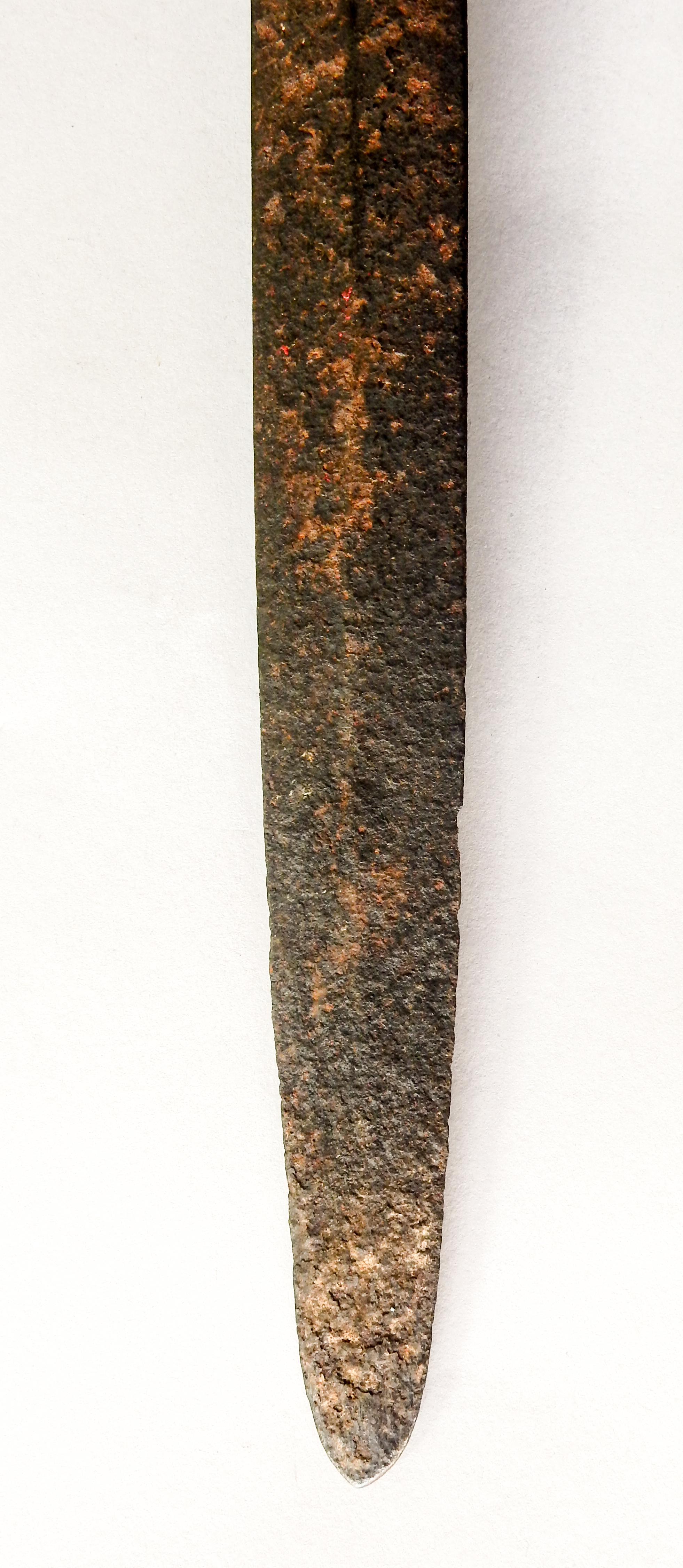 Yao Ritual Dagger Iron with Coins and Silver Banding Vietnam, Early 20th Century 2