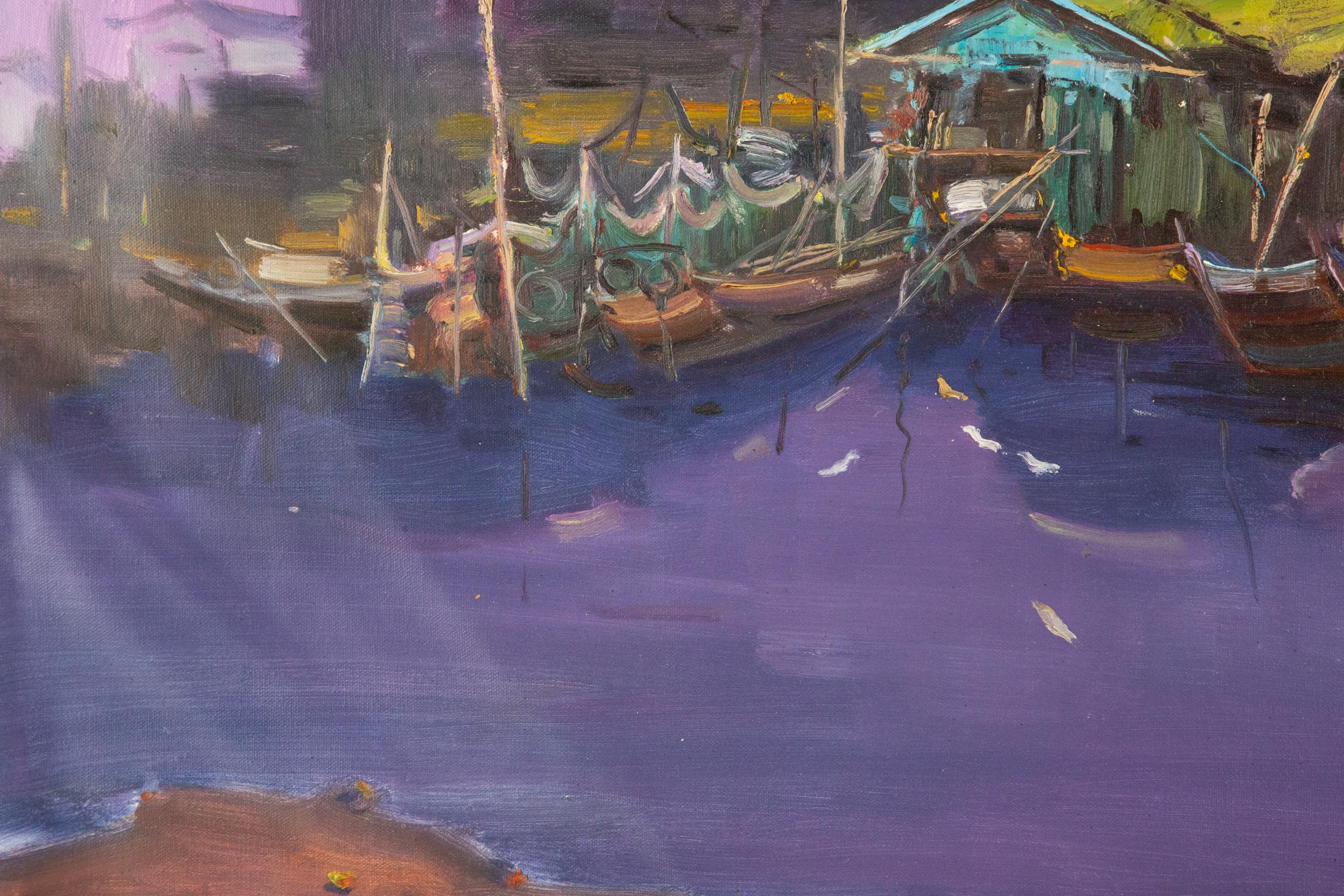 Yao YongChun Waterscape Original Oil On Canvas 