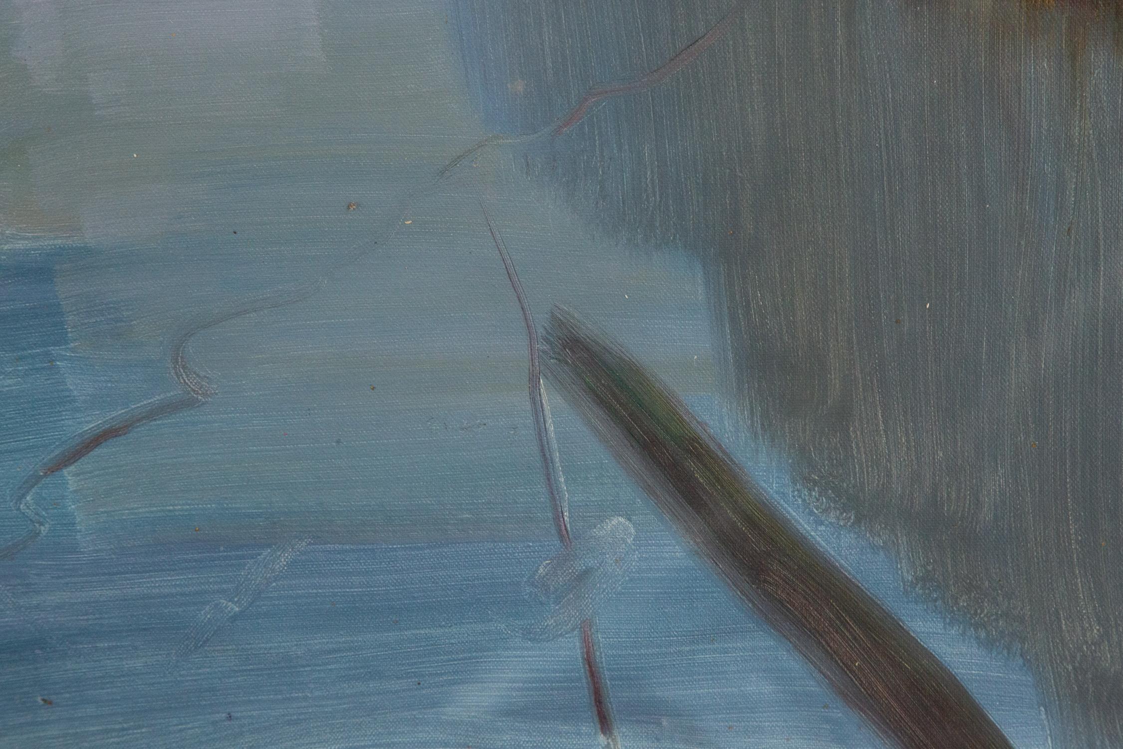 Yao YongChun Wasserlandschaft, Original-Ölgemälde „Small Fishing Village 1“, Yao YongChun im Angebot 4