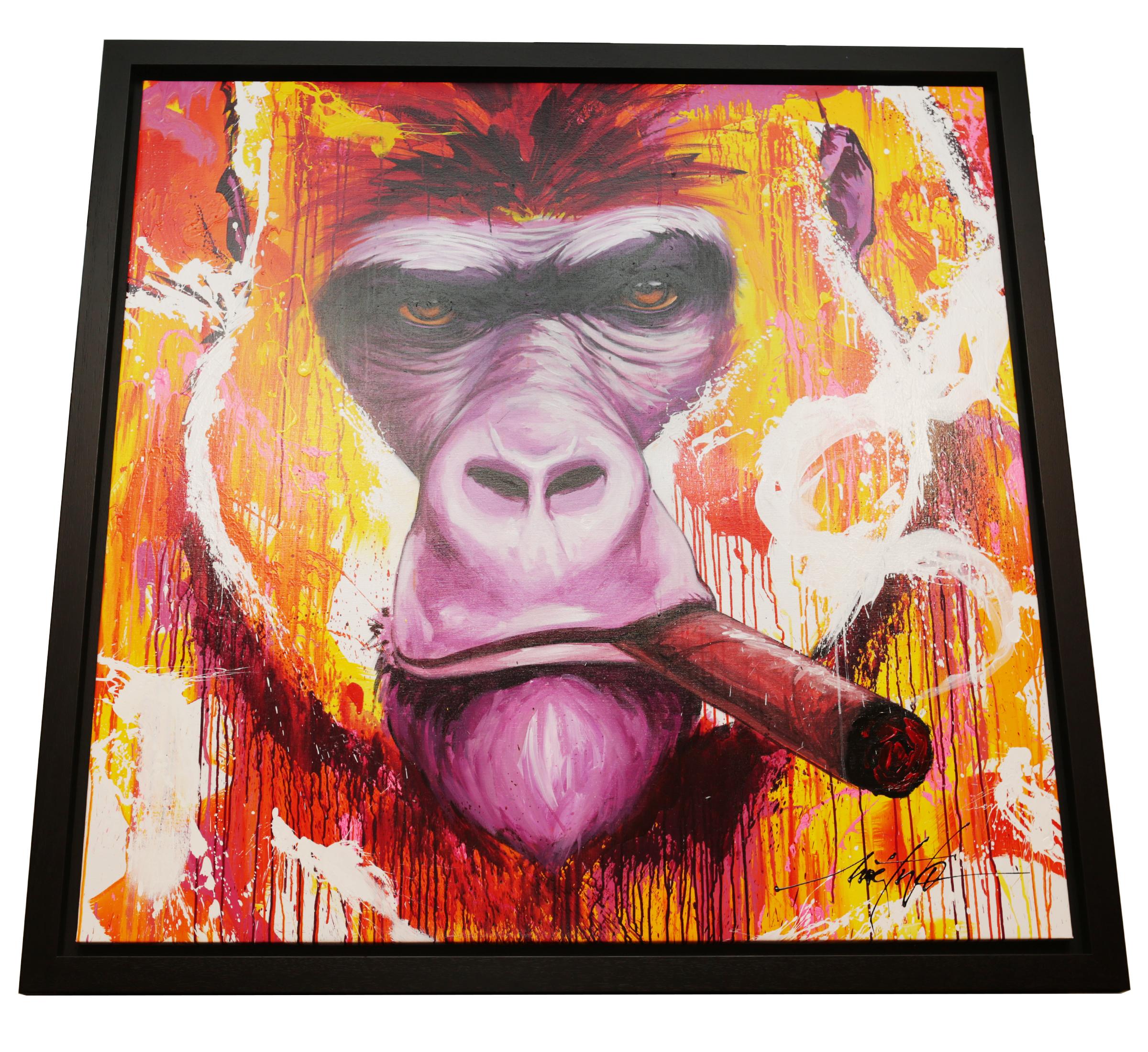 gorilla cigar painting