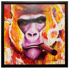 Yaounde Smoke a Cigar Painting