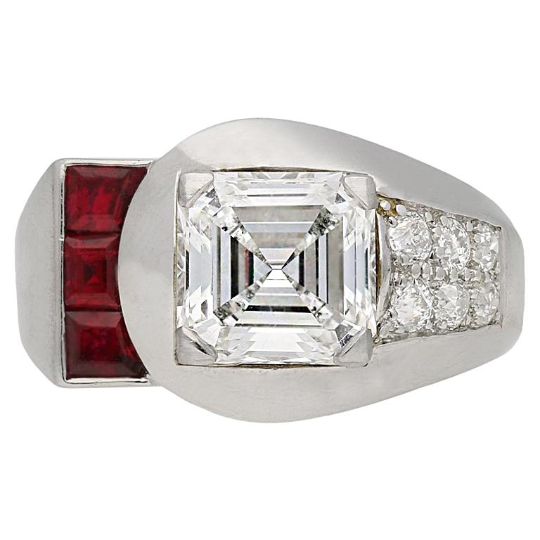 Yard Inc. Diamond and Ruby Ring, American, circa 1935
