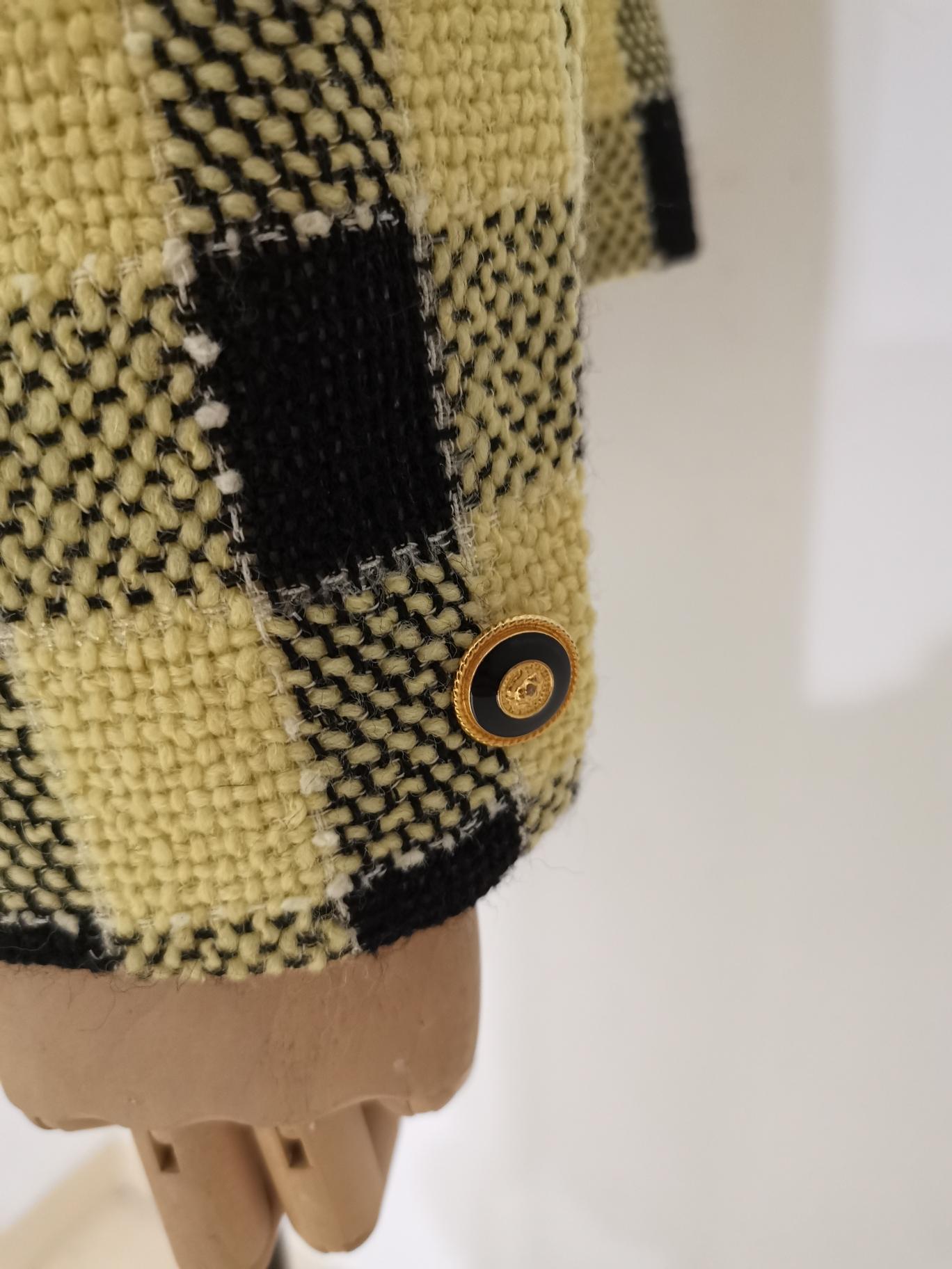 Yarell yellow black wool jacket For Sale at 1stDibs