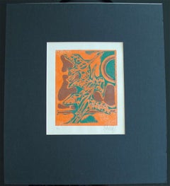 Vintage Inuit-Inspired Silkscreen Print, "Canada Suite Series", Ed. 6/20