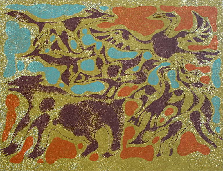 Serigrafía inspirada en los inuit, 