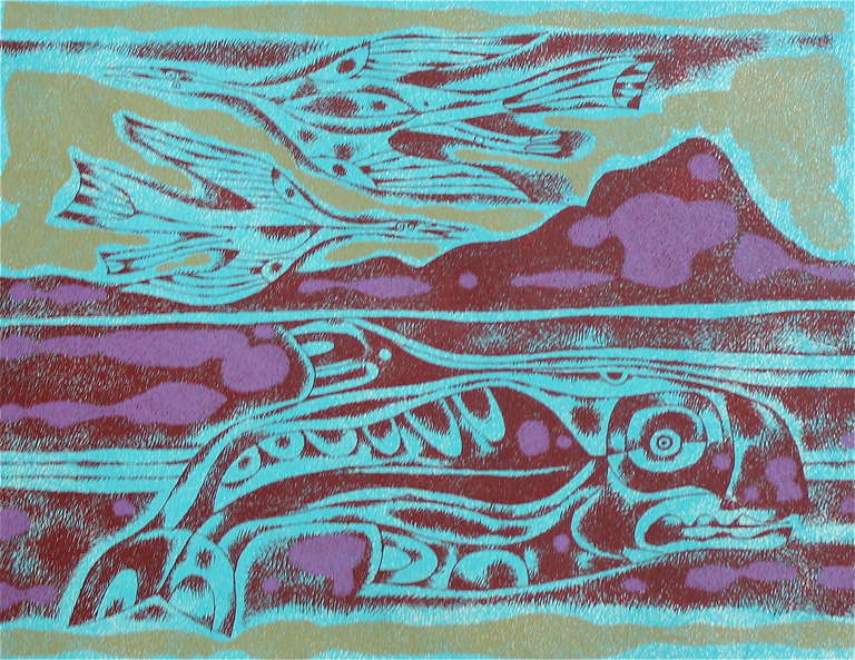 Serigrafía inspirada en los inuit, 