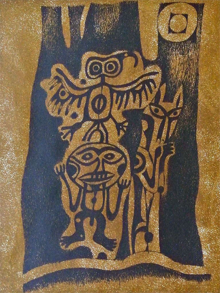 Serigrafía inspirada en los inuit, 