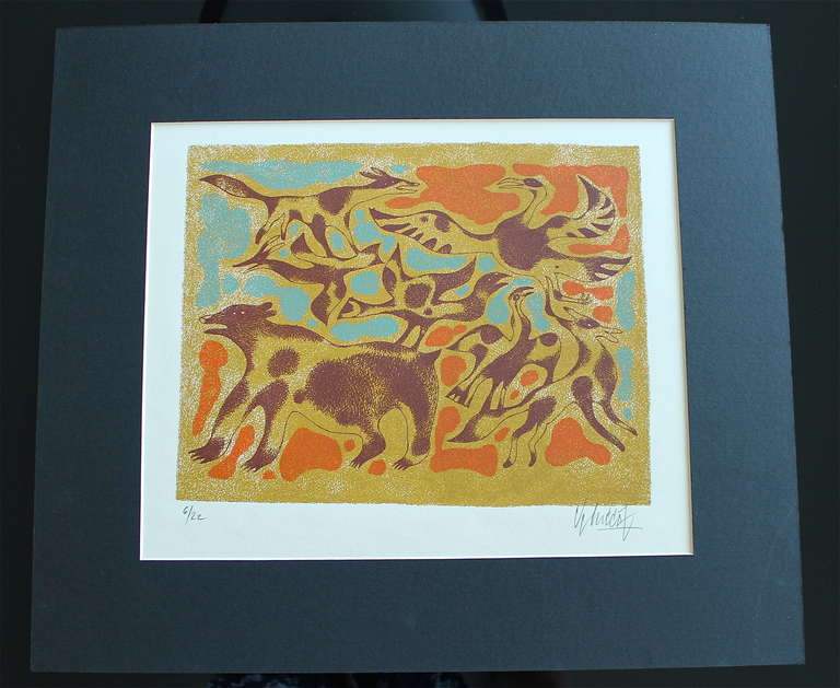 Yargo De Lucca Abstract Print - Inuit-Inspired Silkscreen Print, "Canada Suite Series", Ed. 6/22