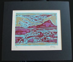 Vintage Inuit-Inspired Silkscreen Print, "Canada Suite Series", Ed. 6/22