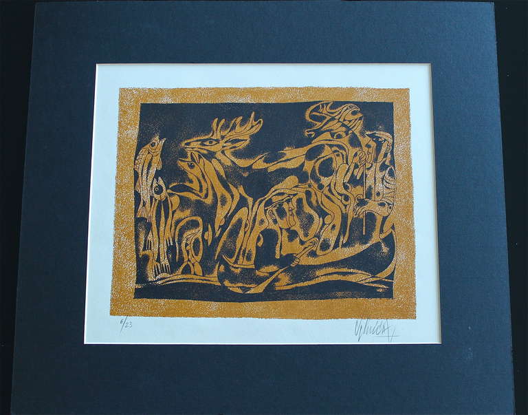 Yargo De Lucca Abstract Print - Inuit-Inspired Silkscreen Print, "Canada Suite Series", Ed. 6/23