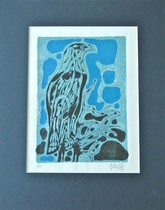 Vintage Inuit-Inspired Silkscreen Print, "Canada Suite Series", Ed. 6/23