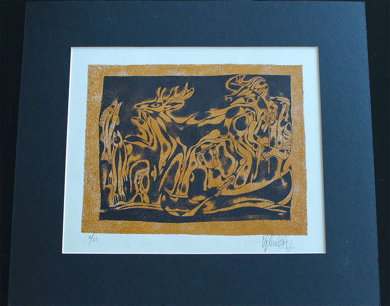 Abstract Print de Yargo De Lucca - Serigrafía inspirada en los inuit, "Serie Suite Canadá", Ed. 6/23