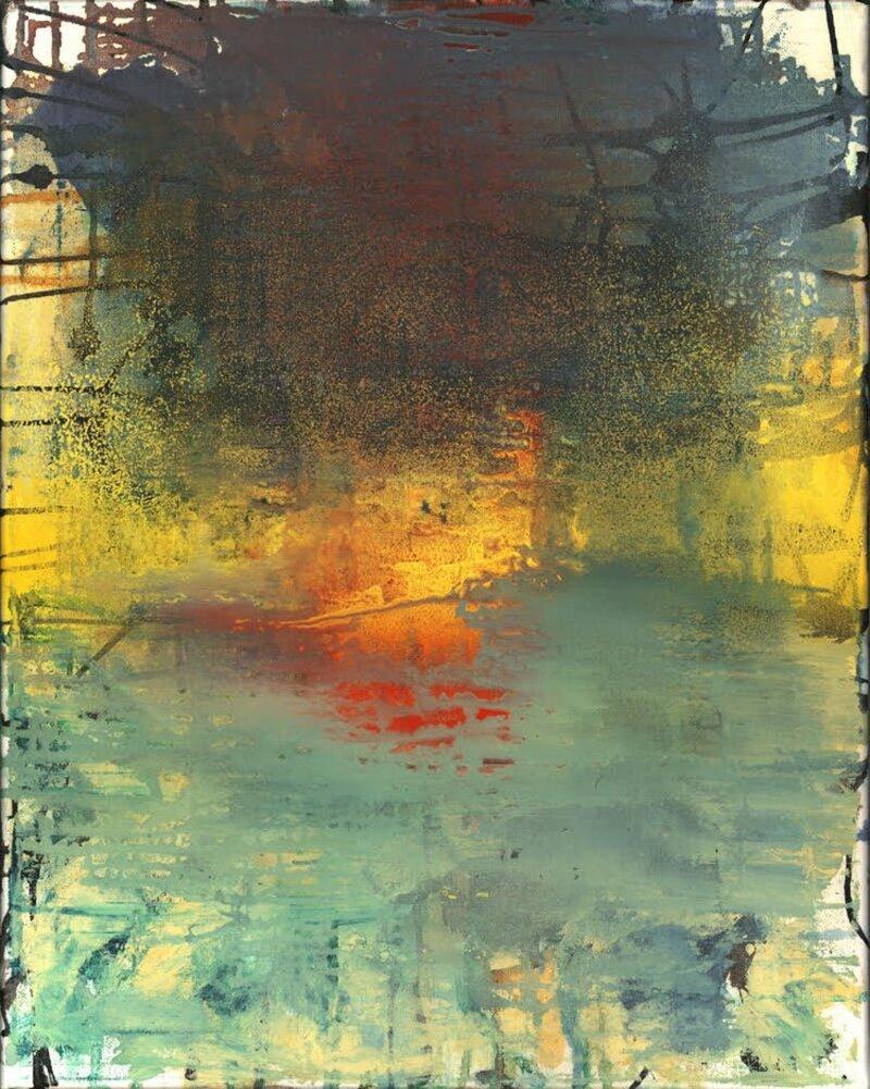 Yari Ostovany Abstract Painting – Ein Quintett für Keith Jarrett (Köln)