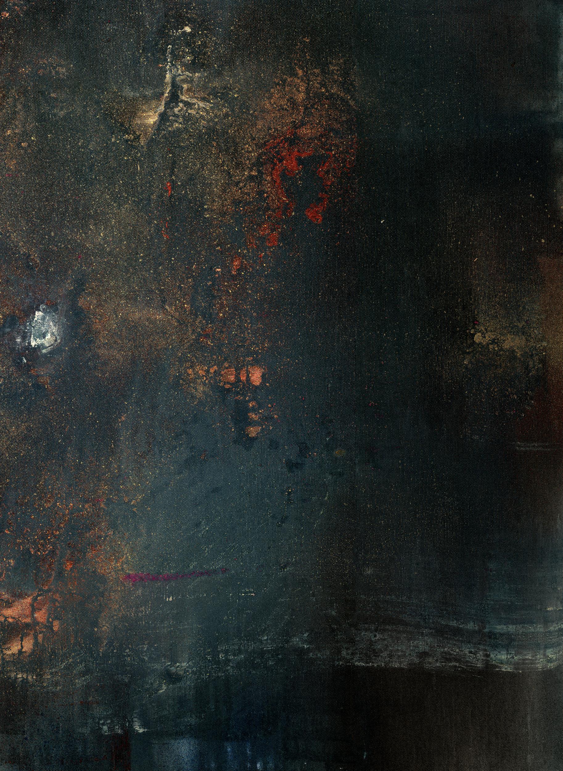 Orquevaux 1 (Pittura astratta) - Abstract Painting Nero di Yari Ostovany