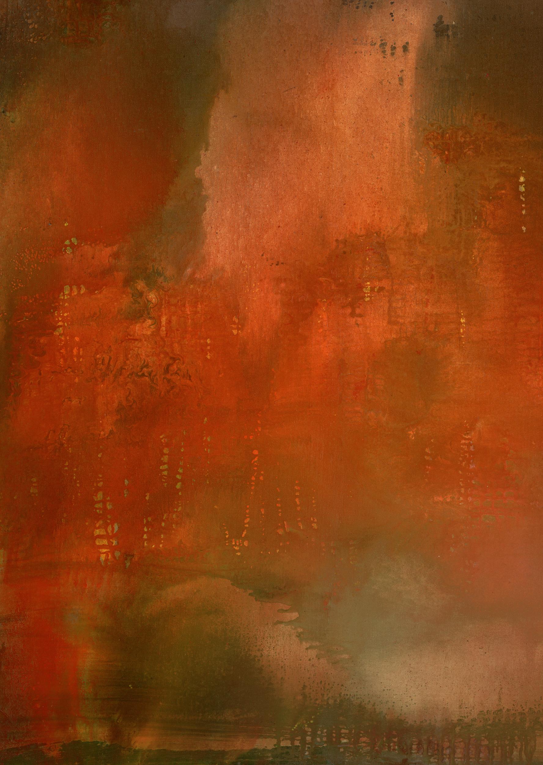 Orquevaux 11 (Pittura astratta) - Abstract Painting Marrone di Yari Ostovany