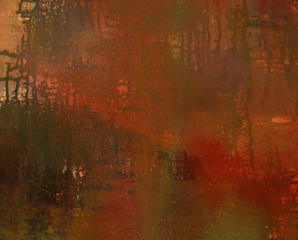 Orquevaux 15 ( Abstraktes Gemälde) (Braun), Abstract Painting, von Yari Ostovany