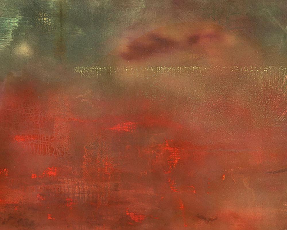 Simorgh in discesa VIII (Pittura astratta) - Painting Astratto di Yari Ostovany
