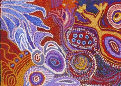 Contemporary abstract Australian Aboriginal Art landscape painting
