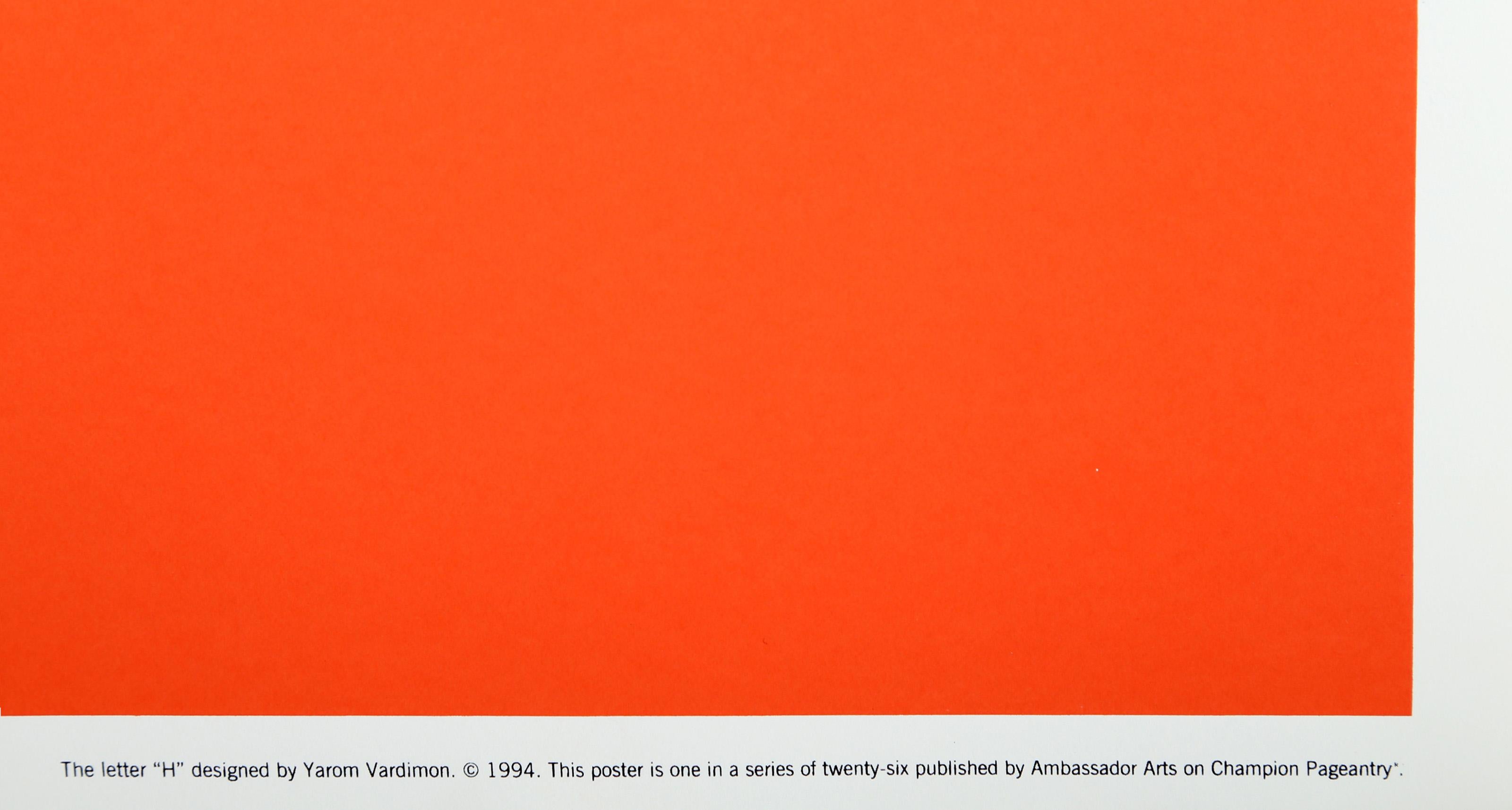 Der Buchstabe H, Pop-Art-Siebdruck von Yaron Vardimon im Angebot 2