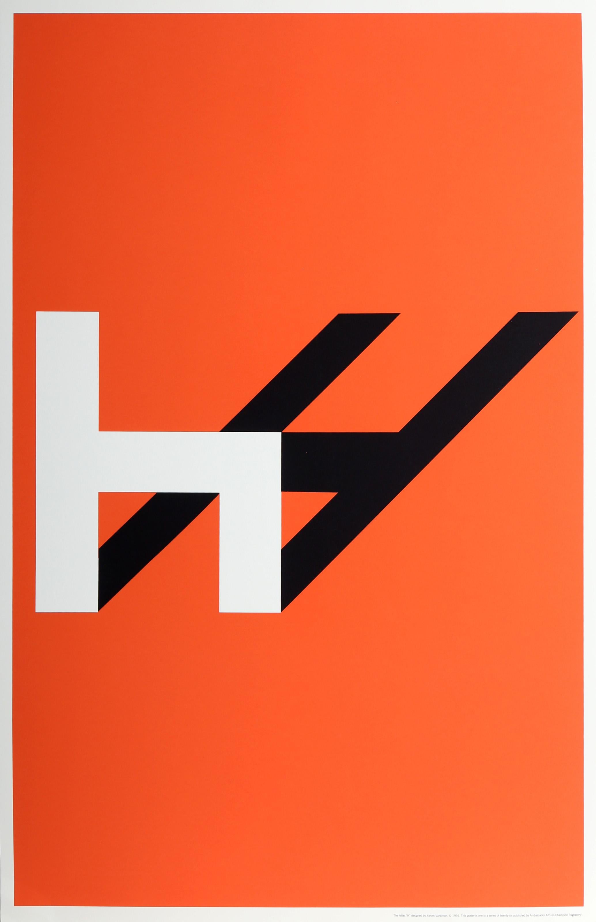 Der Buchstabe H, Pop-Art-Siebdruck von Yaron Vardimon