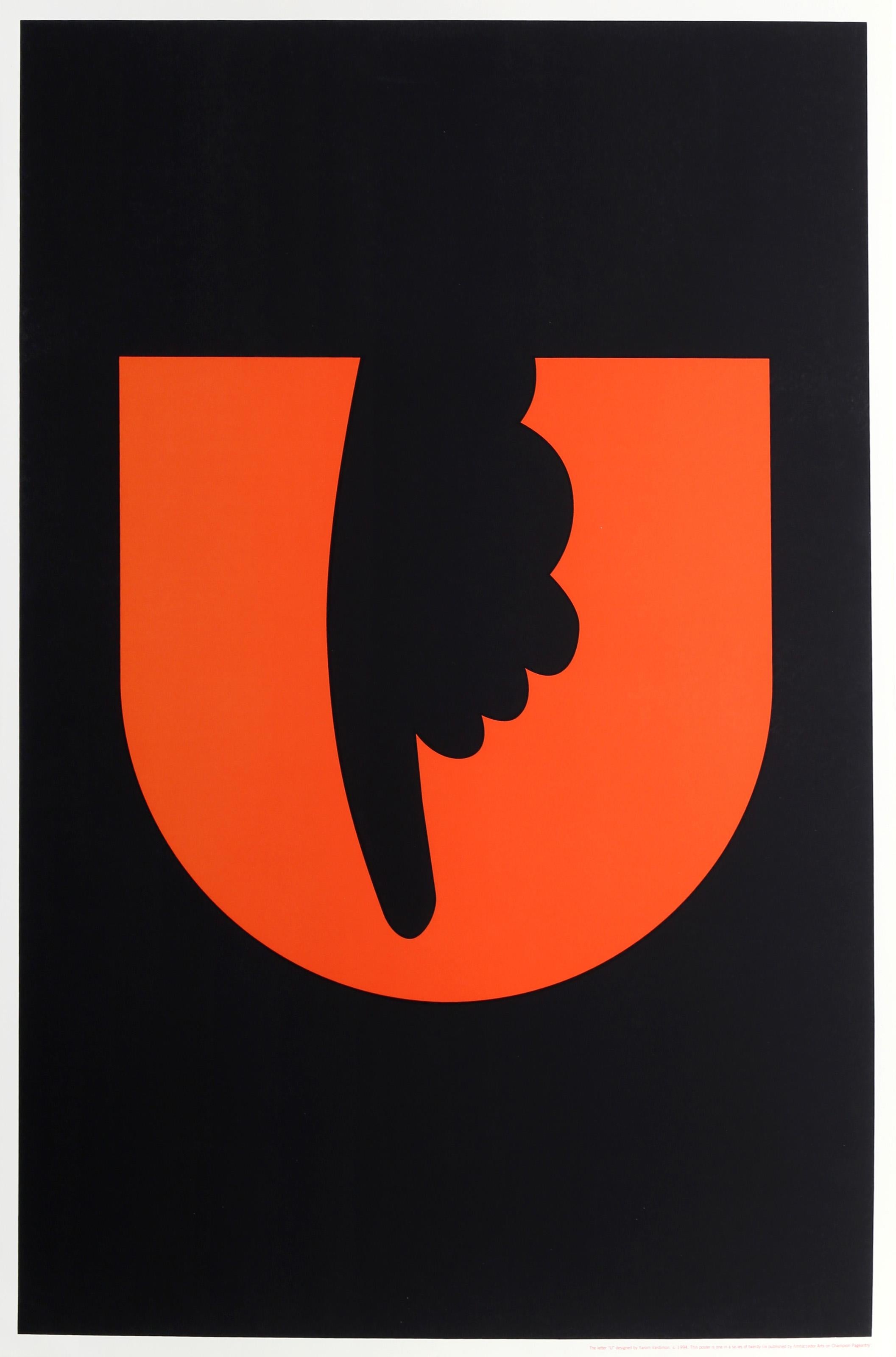 The Letter U, Pop Art Screenprint by Yaron Vardimon