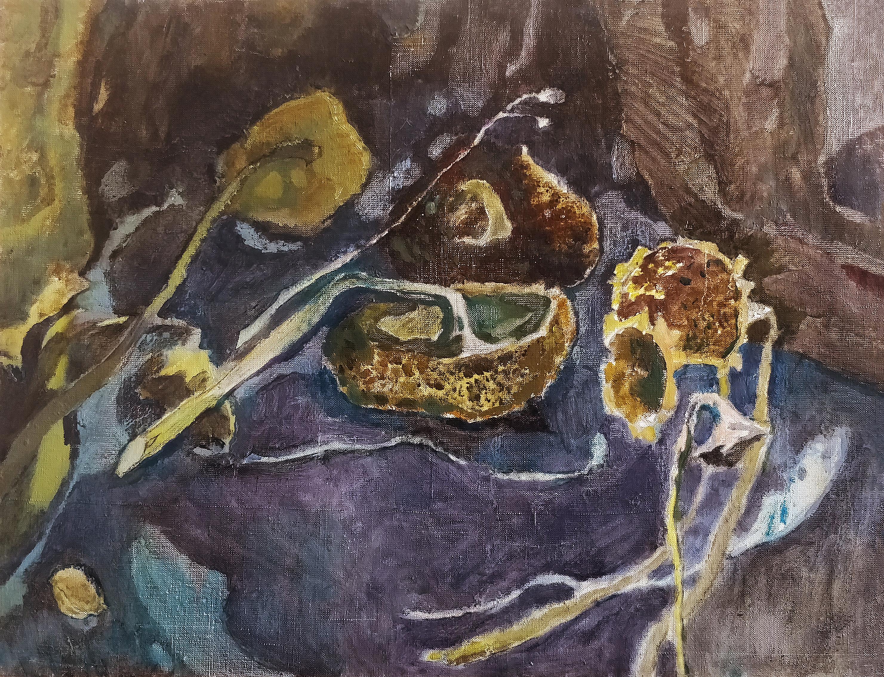 Landscape Painting Yaroslav Leonets  - "Nature morte aux tournesols