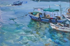 Chinese Fish Bay - 21st Century Contemporary Oil Landscape Painting