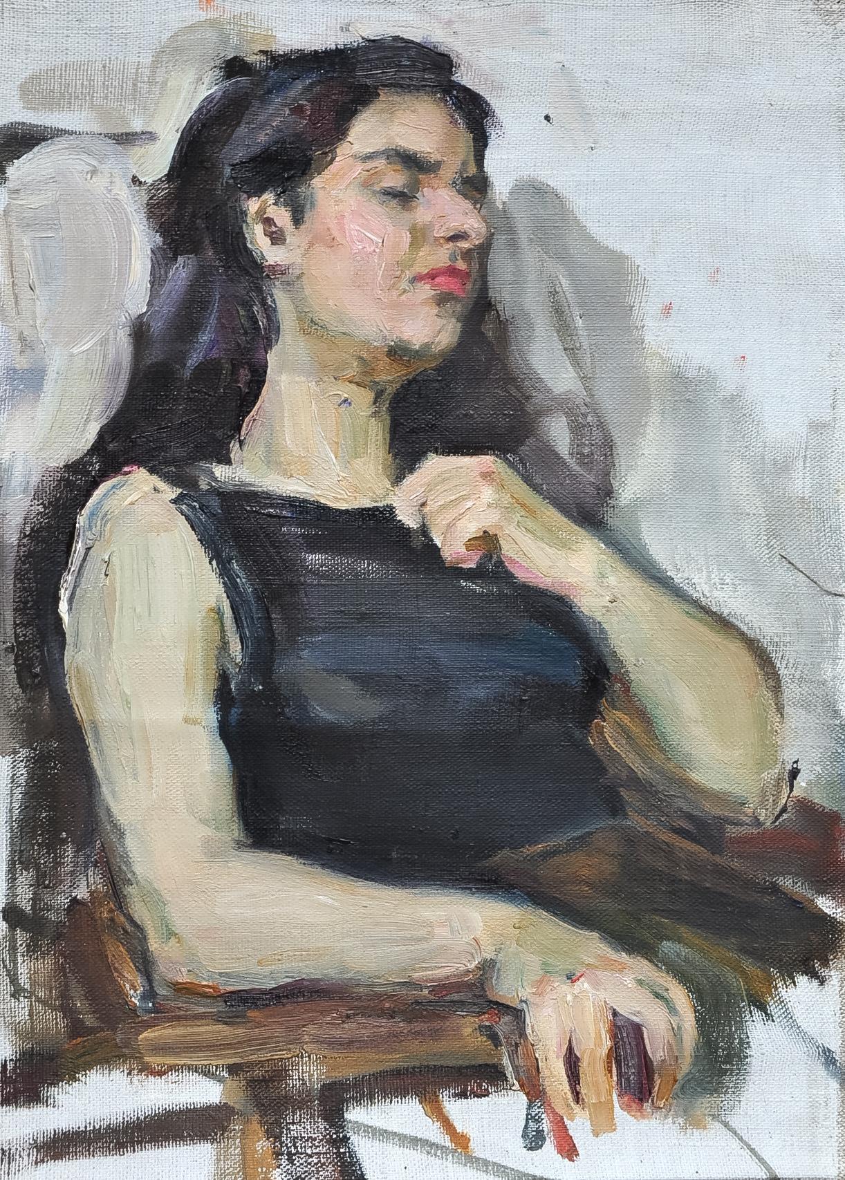 Yaroslava Tichshenko Figurative Painting - Sleeping Girl - 21st Century Contemporary Oil Female Beauty Painting