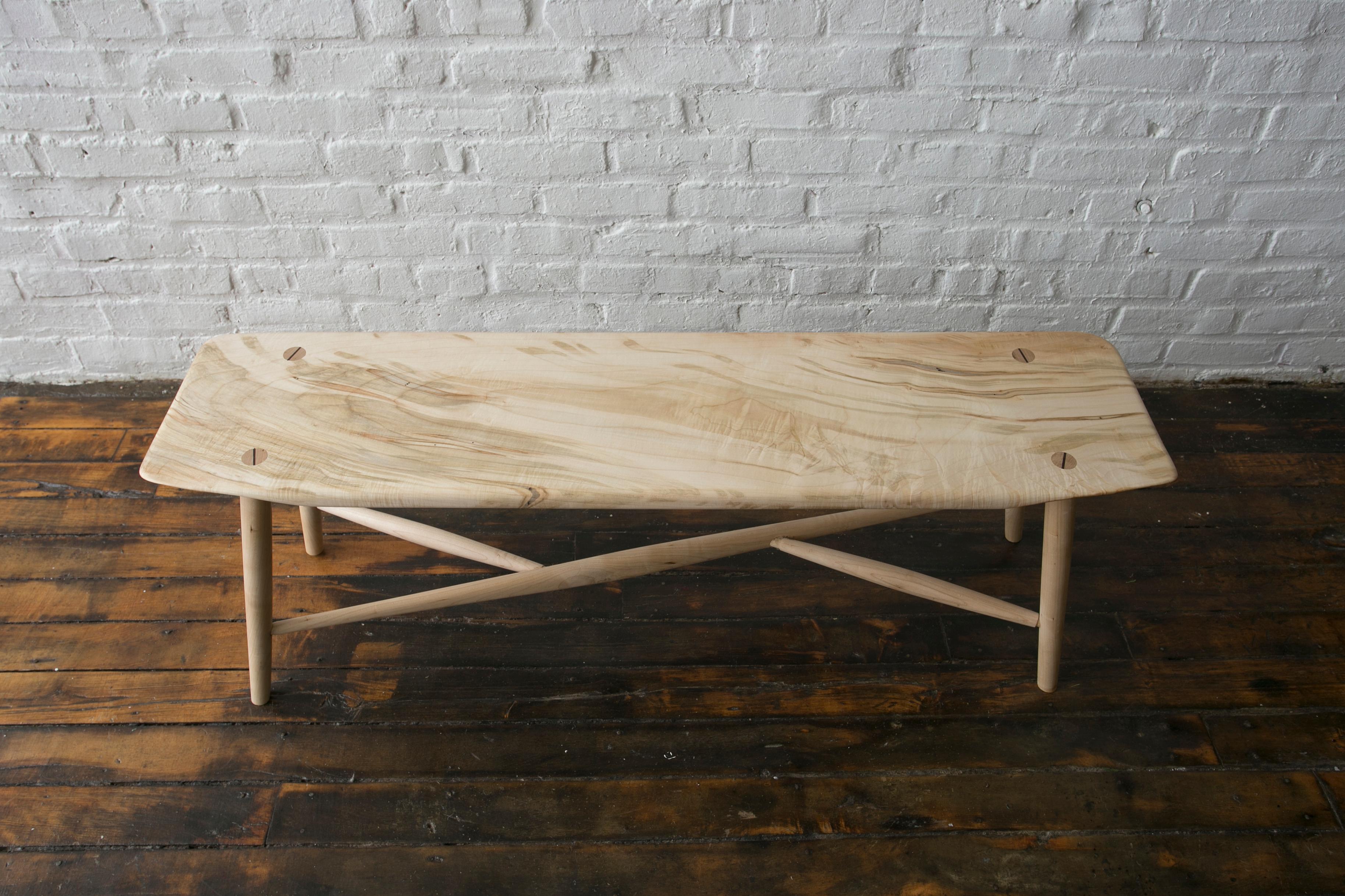 Yarrow Bench in Maple In New Condition For Sale In Philadelphia, PA