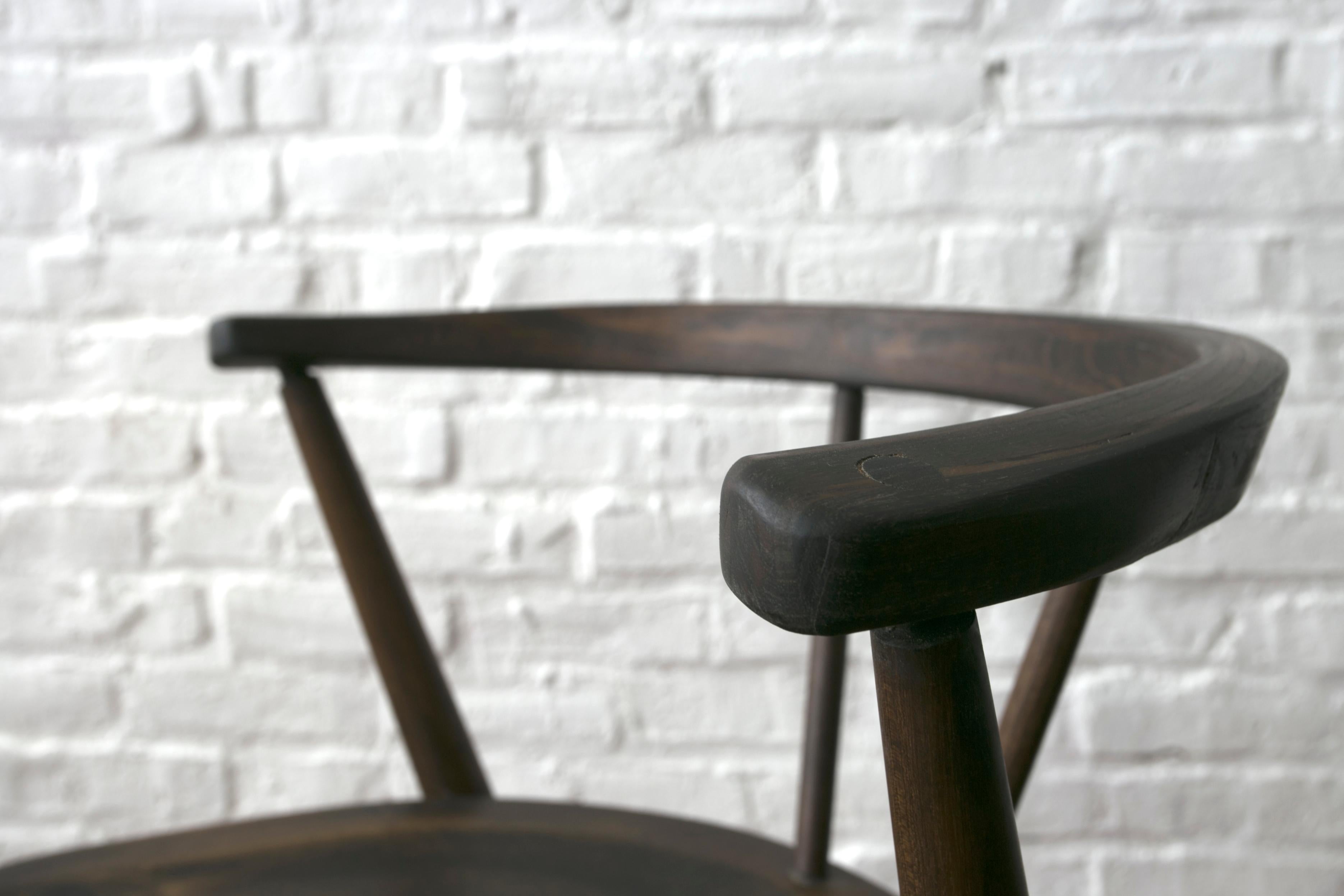 Yarrow Dining Chair in Blackened Locust For Sale 3