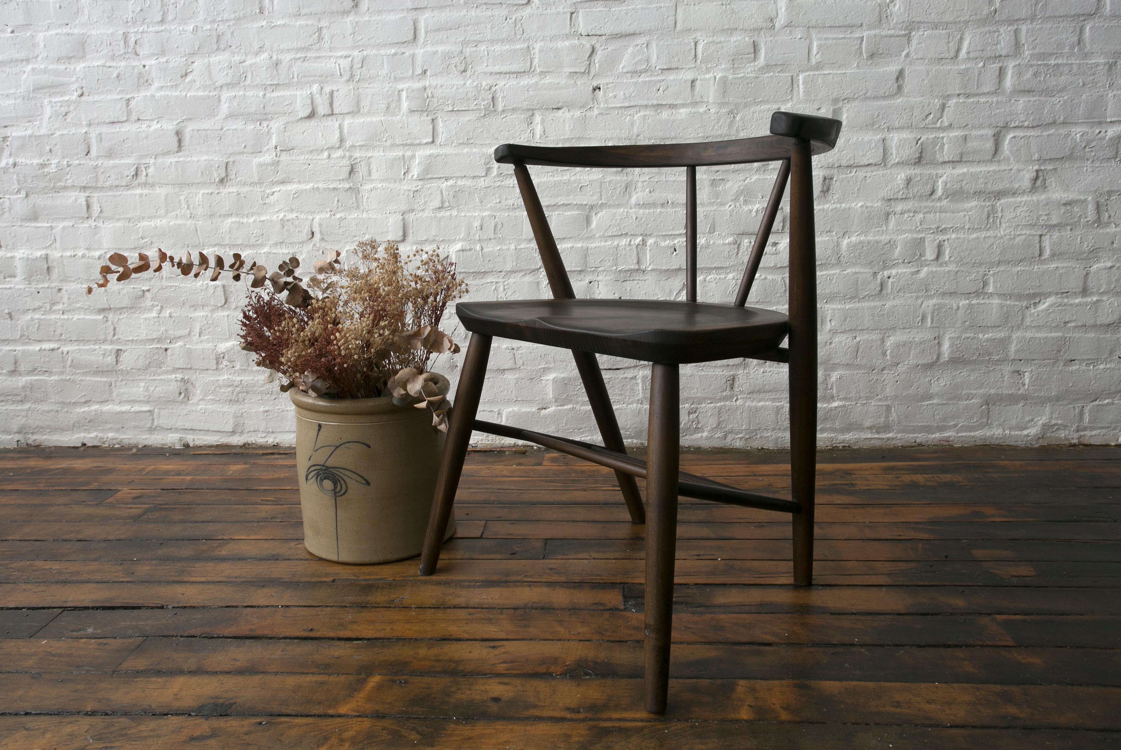 Yarrow Dining Chair in Blackened Locust In New Condition For Sale In Philadelphia, PA