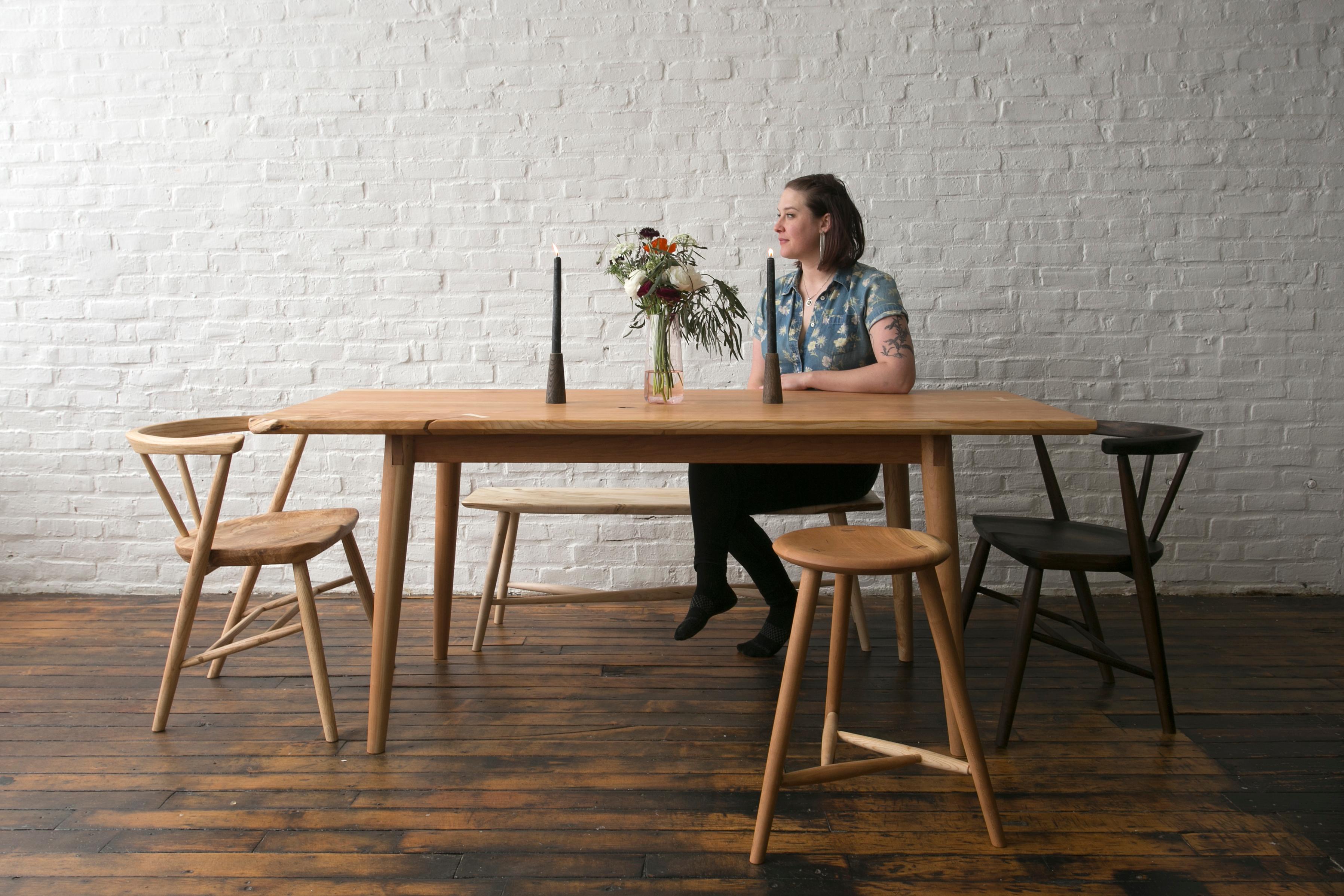Scandinavian Modern Yarrow Dining Table For Sale