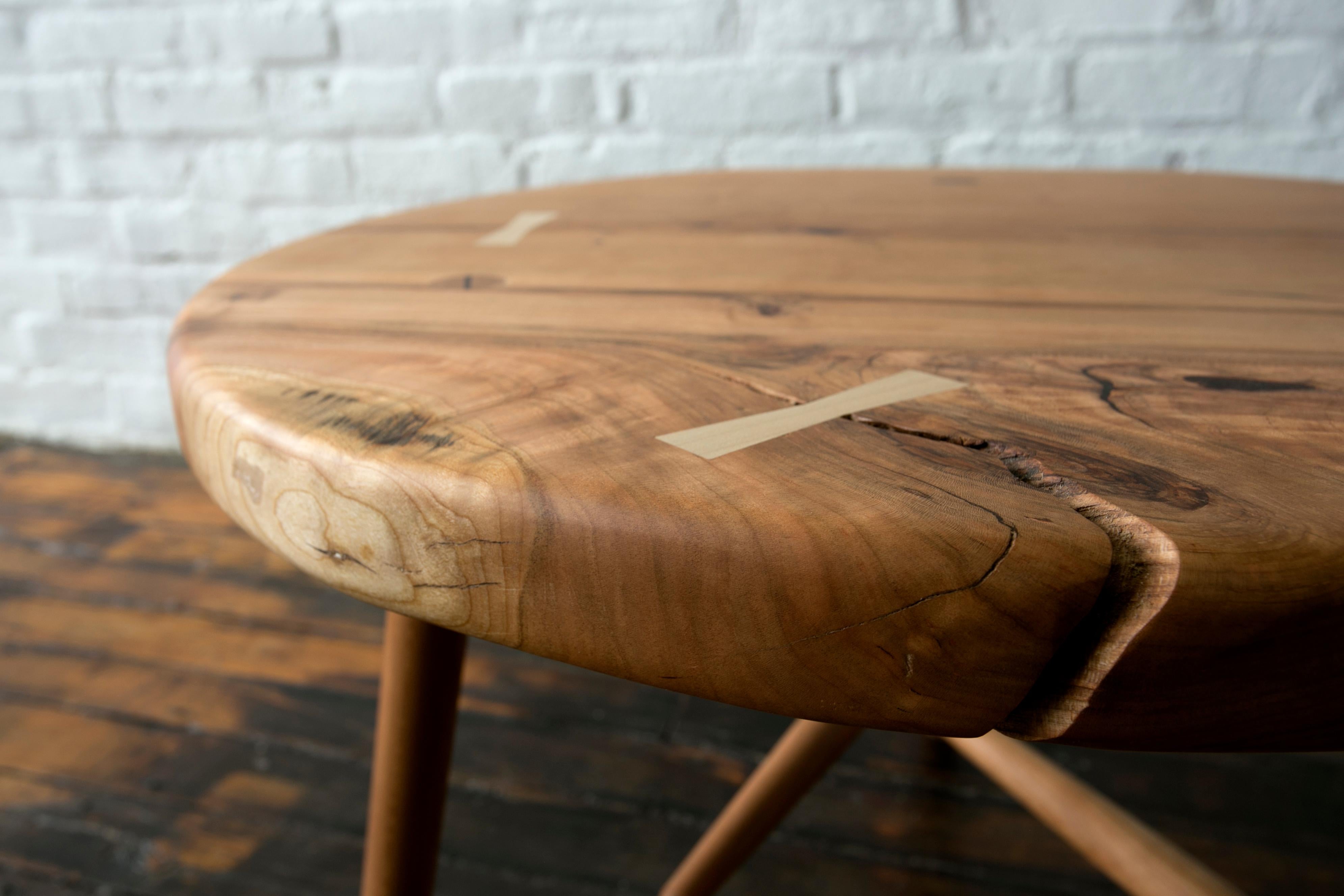 Scandinavian Modern Yarrow Round Coffee Table For Sale