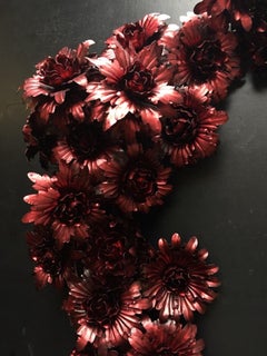 Flower Branch - metallic wall sculpture by Yasemen Hussein (also made bespoke)